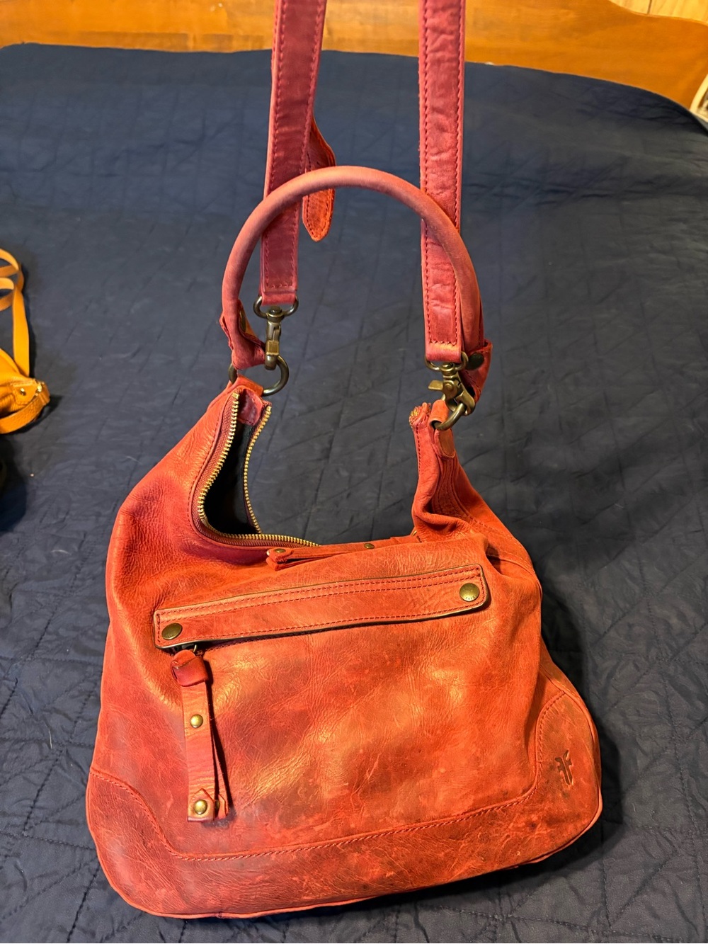 kate spade Red Leather Shoulder Bag with Top Handle